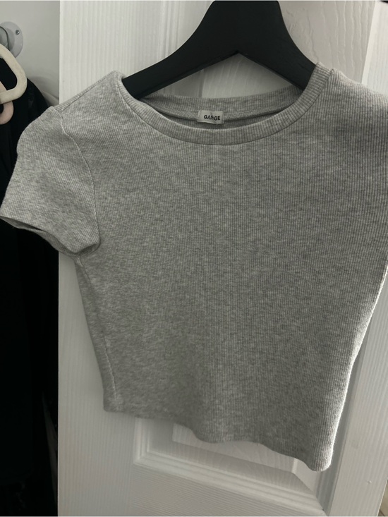 Garage Tops - Garage Light Gray Ribbed Crop Top
